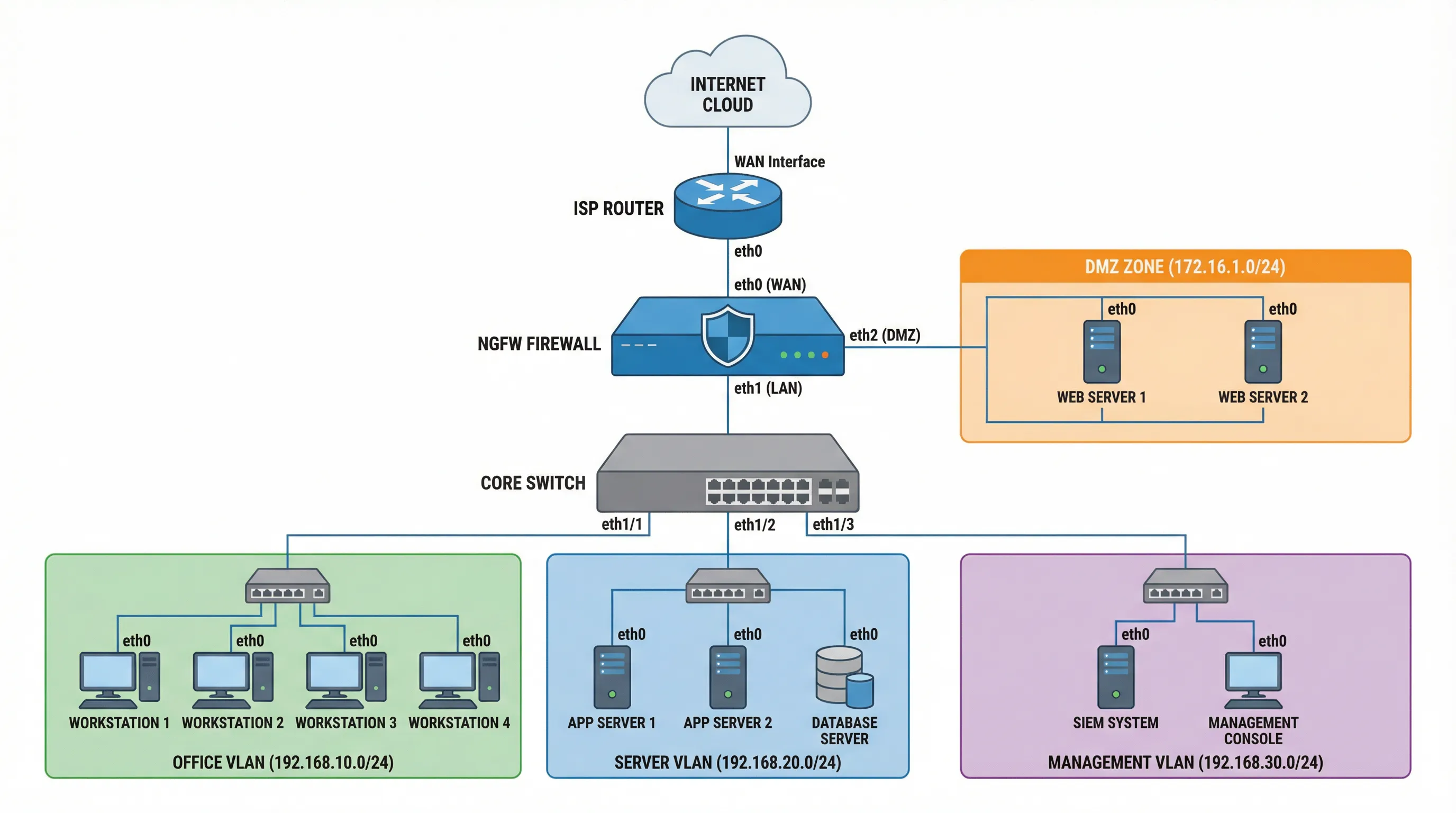 Basic Network Security Topology