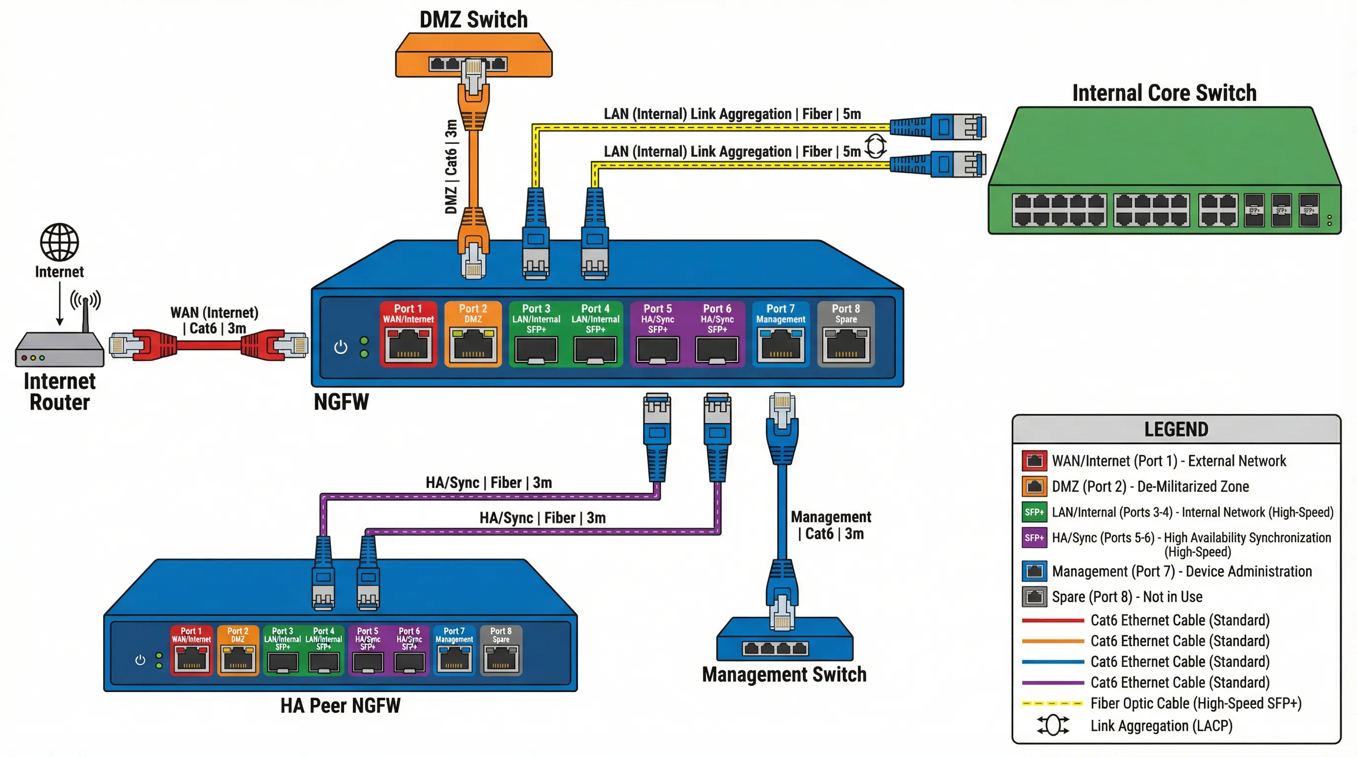 NGFW Physical Wiring Diagram